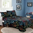 thumbnail image 1 of Chezmoi Collection 4-Piece Kids/Teens Gamer Sheet Set - Soft Microfiber Multi-Color Video Games Gamepad Whimsical Fun Kids Sheets, Queen Size, 1 of 9