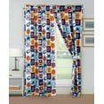 thumbnail image 1 of Chezmoi Collection 4-Piece Kids/Teens My Sports Window Curtain Set - Soft Microfiber Navy Blue Gray Orange White Basketball Baseball Football Soccer Kids Room Curtains, 2-Panels (42"W x 84"L), 1 of 8
