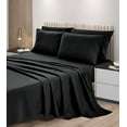 thumbnail image 1 of Chezmoi Collection 6-Piece Black Sheet Set Queen - Extra Soft Breathable Brushed Microfiber Bed Sheets with 15" Deep Pocket & 4 Pillowcases, 1 of 5