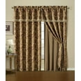 thumbnail image 1 of Chezmoi Collection Adelle 4-Piece Paisley Jacquard Embroidered Window Curtain Set, 1 of 3