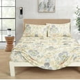 thumbnail image 1 of Chezmoi Collection Alyssa 3-Piece Floral Medallion Garden Bed Sheet Set, Multicolor Blue Green Red Yellow White Printed Microfiber 14-Inches Deep Pocket Sheets & Pillowcases Set, Twin, 1 of 9