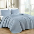 thumbnail image 1 of Chezmoi Collection Austin Queen Oversized Bedspread Set, 3-Piece Lightweight Microfiber Quilted Coverlet for All Seasons, Cool Gray, 1 of 9
