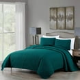 thumbnail image 1 of Chezmoi Collection Austin Queen Oversized Bedspread Set, 3-Piece Lightweight Microfiber Quilted Coverlet for All Seasons, Teal, 1 of 9