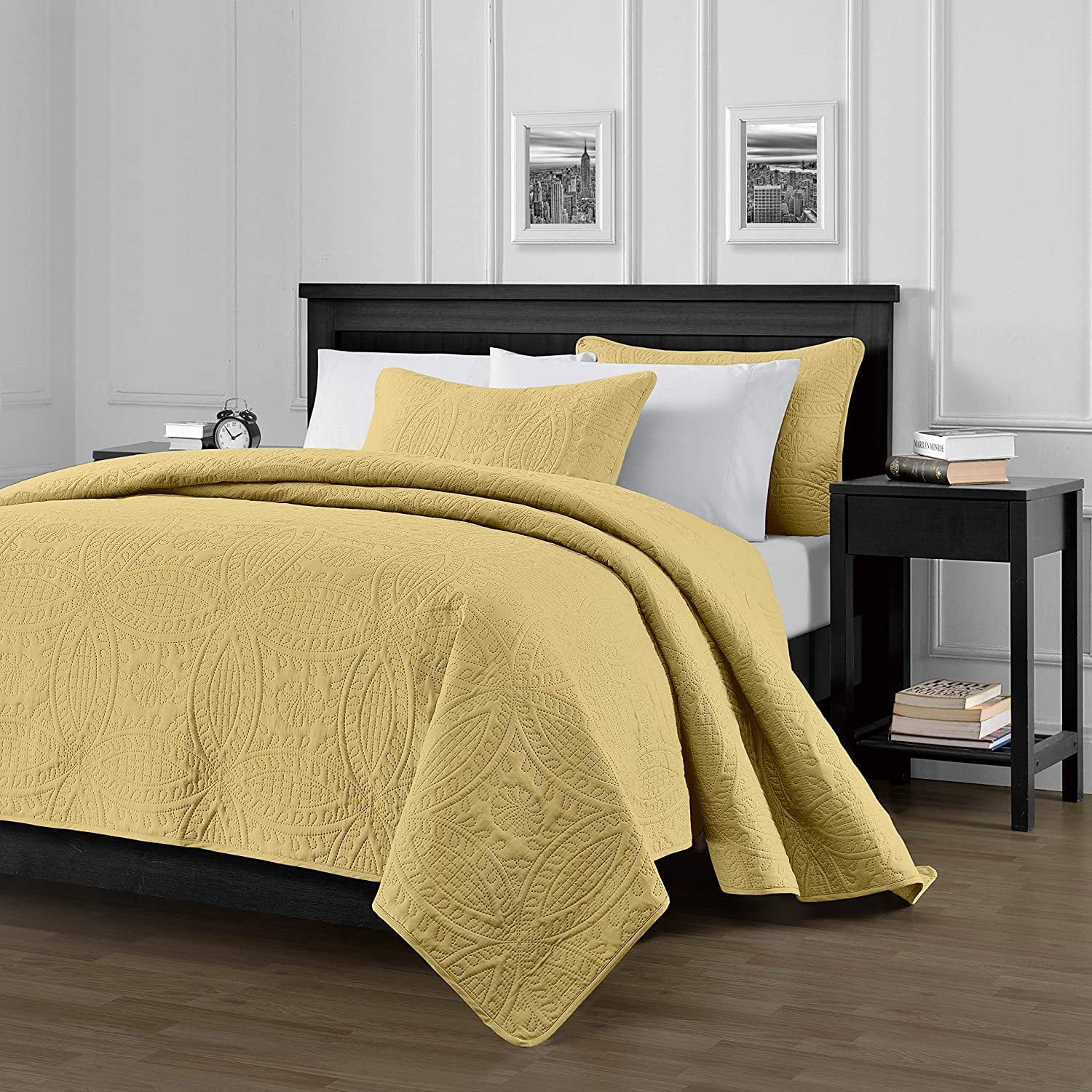 Chezmoi Collection Austin King Oversized Bedspread Set, 3-Piece