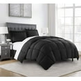 thumbnail image 1 of Chezmoi Collection Black Down Alternative Comforter Oversized Queen - 3-Piece All Seasons Lightweight Comforter Set - Microfiber Comforter Duvet Insert with Corner Tabs, 1 of 7