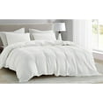 thumbnail image 1 of Chezmoi Collection Breeze 3-Piece Cotton Gauze King Duvet Cover Set, White Soft Washed Cotton Linen Like Textured Breathable Comforter Cover with Button Closure, 1 of 9