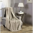 thumbnail image 1 of Chezmoi Collection Brussels 100% Belgian Flax Linen Throw Blanket for Couch, Bed, Super Soft Lightweight Cozy Breathable Pre-Washed Reversible Throw Blanket, Undyed Linen, 50" x 70", 1 of 11