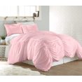 Chezmoi Collection Cassandra Chic Ruched Ruffle Duvet Cover Set