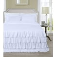 thumbnail image 1 of Chezmoi Collection Celia 2-Piece Waterfall Ruffle Skirt Bedspread Set, Twin, White, 1 of 7