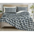 thumbnail image 1 of Chezmoi Collection Chad 3-Piece Plaid Cotton Sheet Set Twin, Blue Green Light Beige Plaid Printed 100% Cotton Bed Sheets, 1 of 9