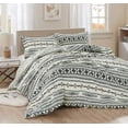 thumbnail image 1 of Chezmoi Collection Colby 2-Piece Southwestern Lodge Reversible Lightweight Comforter Set, Twin, Ivory/Navy, 1 of 6