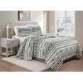 thumbnail image 1 of Chezmoi Collection Colby 2-Piece Western Geometric Print Microfiber Bedspread Quilt Set, 1 of 4