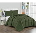 thumbnail image 1 of Chezmoi Collection Cypress Green Down Alternative Comforter King - 3-Piece All Seasons Lightweight Comforter Set - Microfiber Comforter Duvet Insert with Corner Tabs, 1 of 7
