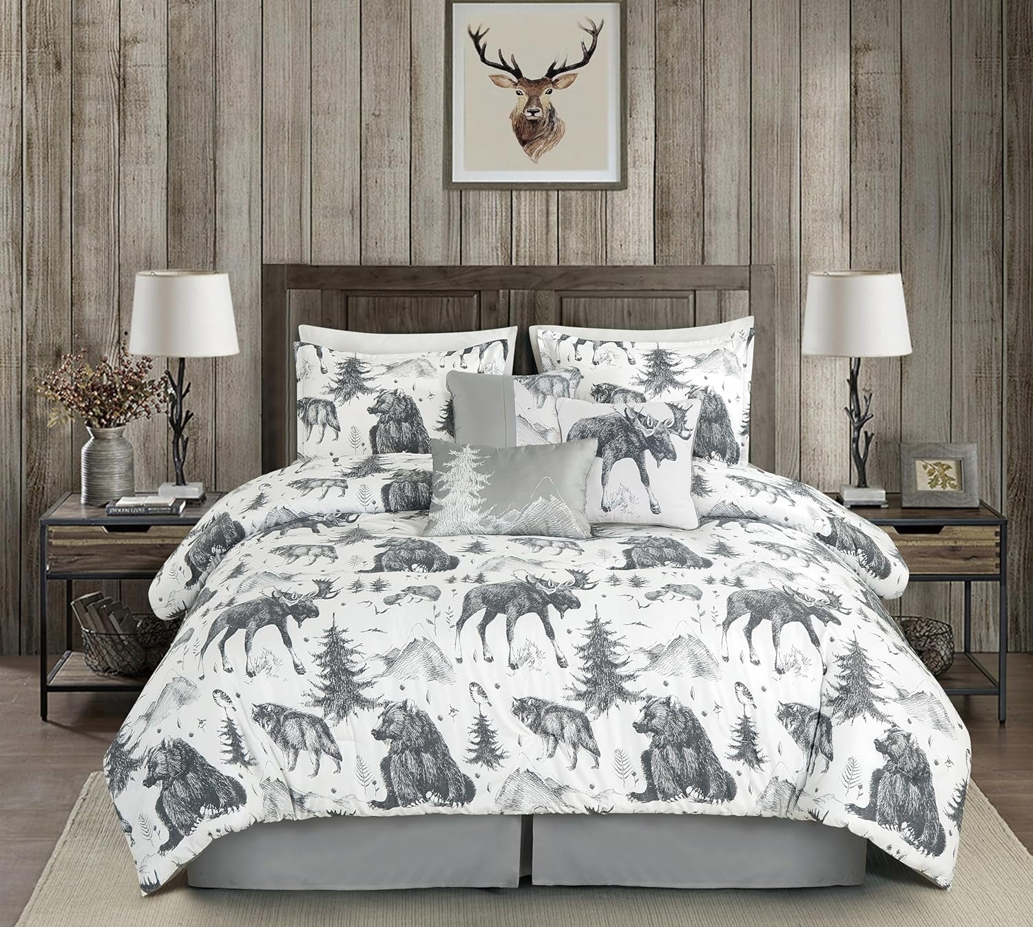 Chezmoi Collection Denver 7Piece Southwestern Cabin Lodge Comforter