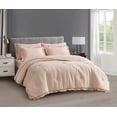 thumbnail image 1 of Chezmoi Collection Eleanora 7-Pieces Bed in a Bag Comforter Set with Sheets, Ruffled Edge Trim Double Brushed Microfiber Lightweight All Season Bedding Set, King, Blush Pink, 1 of 11