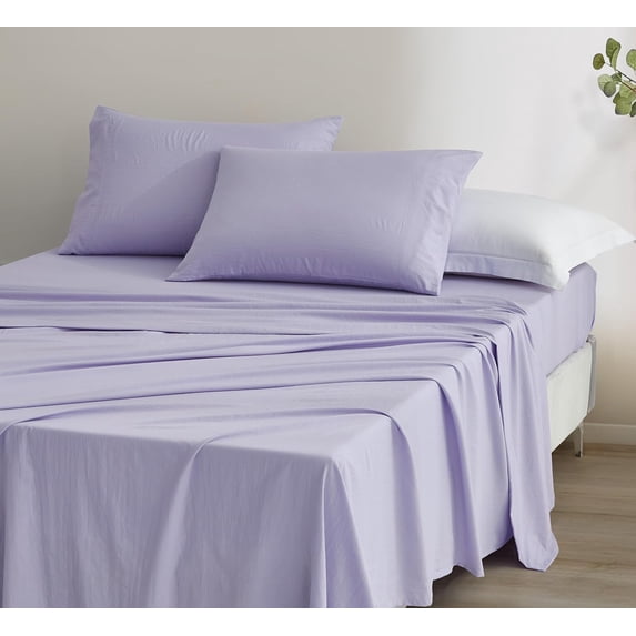 Chezmoi Collection Extra Soft Bed Sheets Set, Double Brushed Microfiber 14-Inches Deep Pockets, 4-Piece Sheet Set, Full, Lavender