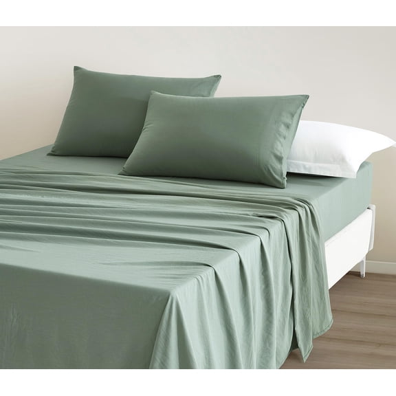 Chezmoi Collection Extra Soft Bed Sheets Set, Double Brushed Microfiber 14-Inches Deep Pockets, 4-Piece Sheet Set, Full, Sage Green