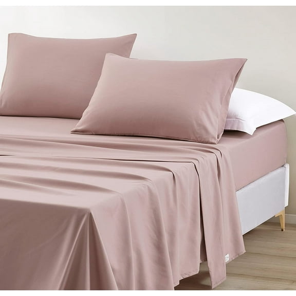 Chezmoi Collection Extra Soft Bed Sheets Set, Double Brushed Microfiber 14-Inches Deep Pockets, 4-Piece Sheet Set, Queen, Woodrose