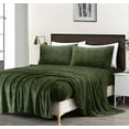 thumbnail image 1 of Chezmoi Collection Extra Soft Fleece Sheet Set King, 4-Piece Microplush Non-Pilling Velvety Bed Sheet, Deep Pocket - Lightweight All Season Warmth, King, Olive Green, 1 of 9