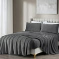 thumbnail image 1 of Chezmoi Collection Extra Soft Fleece Sheet Set Queen, 4-Piece Microplush Non-Pilling Velvety Bed Sheet, Deep Pocket - Lightweight All Season Warmth, Queen, Gray, 1 of 9