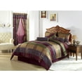 thumbnail image 1 of Chezmoi Collection Gitano 7-Piece Jacquard Floral Patchwork Comforter Set California King, 1 of 6