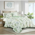 thumbnail image 1 of Chezmoi Collection Gregory 3-Piece Southwestern Serene Desert Quilt Set, Green Blue Cactus Succulent Plant Printed Microfiber Lightweight Quilted Bedspread Set, King (118" x 95"), 1 of 9