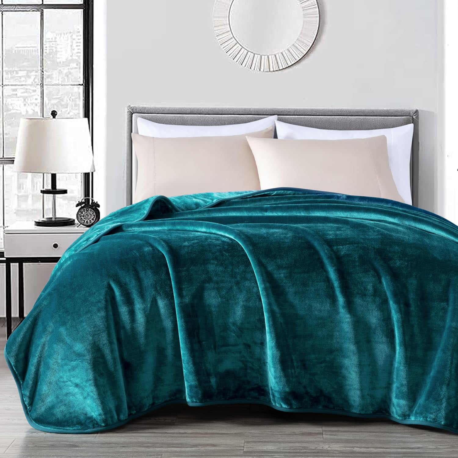 Couverture King Size Royal Coyo – Fausse Fourrure épaisse – Motif Animal – Bleu