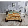 thumbnail image 1 of Chezmoi Collection Heavy Thick Korean Style Faux Mink Blanket Single Ply 9 Lbs, Reversible 750GSM Thick Silky Soft Plush Raschel Mink Blanket, 85" x 95" Asia King Size, Deers, 1 of 9
