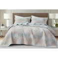 thumbnail image 1 of Chezmoi Collection Holly 2-Piece Stone-washed Cotton Quilt Set Twin Size - Printed Floral Patchwork Soft Breathable Lightweight Bedspread Set, 1 of 9