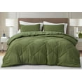 thumbnail image 1 of Chezmoi Collection Hugo 3-Piece Jacquard Comforter Set Queen Size, Olive Green Textured Woven Lightweight Thin Comforter Summer Bedding, 1 of 9