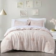 thumbnail image 1 of Chezmoi Collection Isla 5-Piece Floral Bed in a Bag Twin, White/Coral, Jacquard Textured Lightweight Comforter Bedding with Sheets Set for All Season, 1 of 9