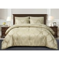 thumbnail image 1 of Chezmoi Collection Juliette 7-Piece Bed in a Bag Comforter Set California King - Silky Smooth Medallion Jacquard Comforter Set with Sheets, Gold, 1 of 9