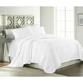 thumbnail image 1 of Chezmoi Collection Katy 2-Piece Frayed Edge 100% Washed Cotton Quilt Set, Soft-Finished Lightweight Bedspread All Season Bedding, Twin, White, 1 of 4