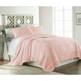thumbnail image 1 of Chezmoi Collection Katy 3-Piece Frayed Edge Solid Reversible 100% Cotton Quilt Set, 1 of 1