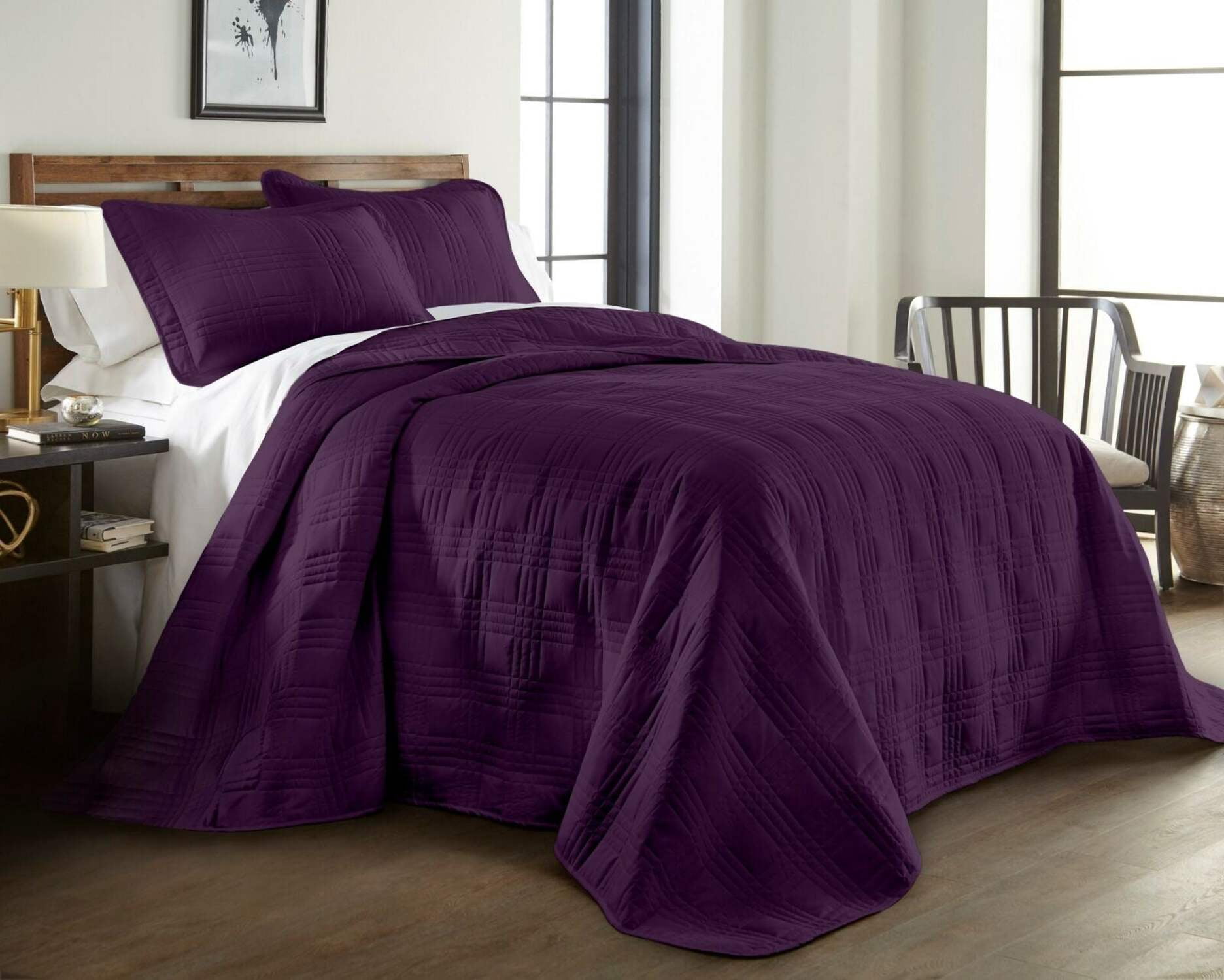 Chezmoi Collection Kingston - Juego De Colcha Extragrande De
