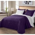 thumbnail image 1 of Chezmoi Collection Kingston Queen Size Bedspread Set, 3-Piece Dark Purple Oversized Quilted Microfiber Lightweight Bedspread Coverlet (100"x106"), 1 of 9