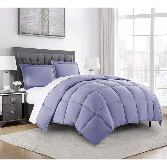 Chezmoi Collection Lavender Down Alternative Comforter Oversized King - 3-Piece All Seasons Lightweight Comforter Set - Microfiber Comforter Duvet Insert with Corner Tabs