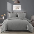 thumbnail image 1 of Chezmoi Collection Liam 7-Piece Gray Bed in a Bag Queen Comforter Set with Sheets Medallion Embossed Bedding Set, 1 of 9