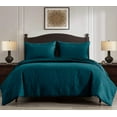 thumbnail image 1 of Chezmoi Collection Liam 7-Piece Teal Bed in a Bag Queen Comforter Set with Sheets Medallion Embossed Bedding Set, 1 of 9