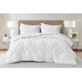 thumbnail image 1 of Chezmoi Collection Logan White Comforter Set King Size 3-Piece Lightweight Soft Stone-Washed Microfiber Bedding Set for All Season (1 Comforter 104x92, 2 Shams), 1 of 9