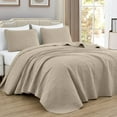 thumbnail image 1 of Chezmoi Collection Luca 3-Piece Oversized Bedspread Set, King Size, Khaki, Summer Quilt Lightweight Microfiber Bedspread 118 x 106, Floral Medallion Pattern Coverlet for All Season, 1 of 9