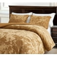 thumbnail image 1 of Chezmoi Collection Lux 3-Piece Caramel Gold Velvet Comforter Set King Size, All Season Lush Plush Velvet Bedding Set with Soft Washed Microfiber Reverse, 1 of 9