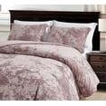 thumbnail image 1 of Chezmoi Collection Lux 3-Piece Dusty Pink Velvet Comforter Set King Size, All Season Lush Plush Velvet Bedding Set with Soft Washed Microfiber Reverse, 1 of 9