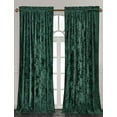 thumbnail image 1 of Chezmoi Collection Lux Forest Green Crushed Velvet Curtains 2 Panel Set, Room Darkening Luxury Distressed Velvet Rod Pocket Window Drapes for Living Room Bedroom 50" W x 72" L, 1 of 9