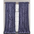 thumbnail image 1 of Chezmoi Collection Lux Purple Crushed Velvet Curtains 2 Panel Set, Room Darkening Luxury Distressed Velvet Rod Pocket Window Drapes for Living Room Bedroom 50" W x 96" L, 1 of 9