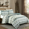 thumbnail image 1 of Chezmoi Collection Meadow 3-Piece Southwestern Cabin Lodge Comforter Set, Multicolor Pine Tree Fish Deer Explorer Mountain Printed Microfiber Bedding, Queen, 1 of 6