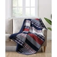thumbnail image 1 of Chezmoi Collection Milton 1-Piece Plaid Checkered Patchwork Quilted Throw - Soft Breathable Vintage Washed Cotton Reversible Quilt for All Seasons. Throw Blanket, 1 of 4