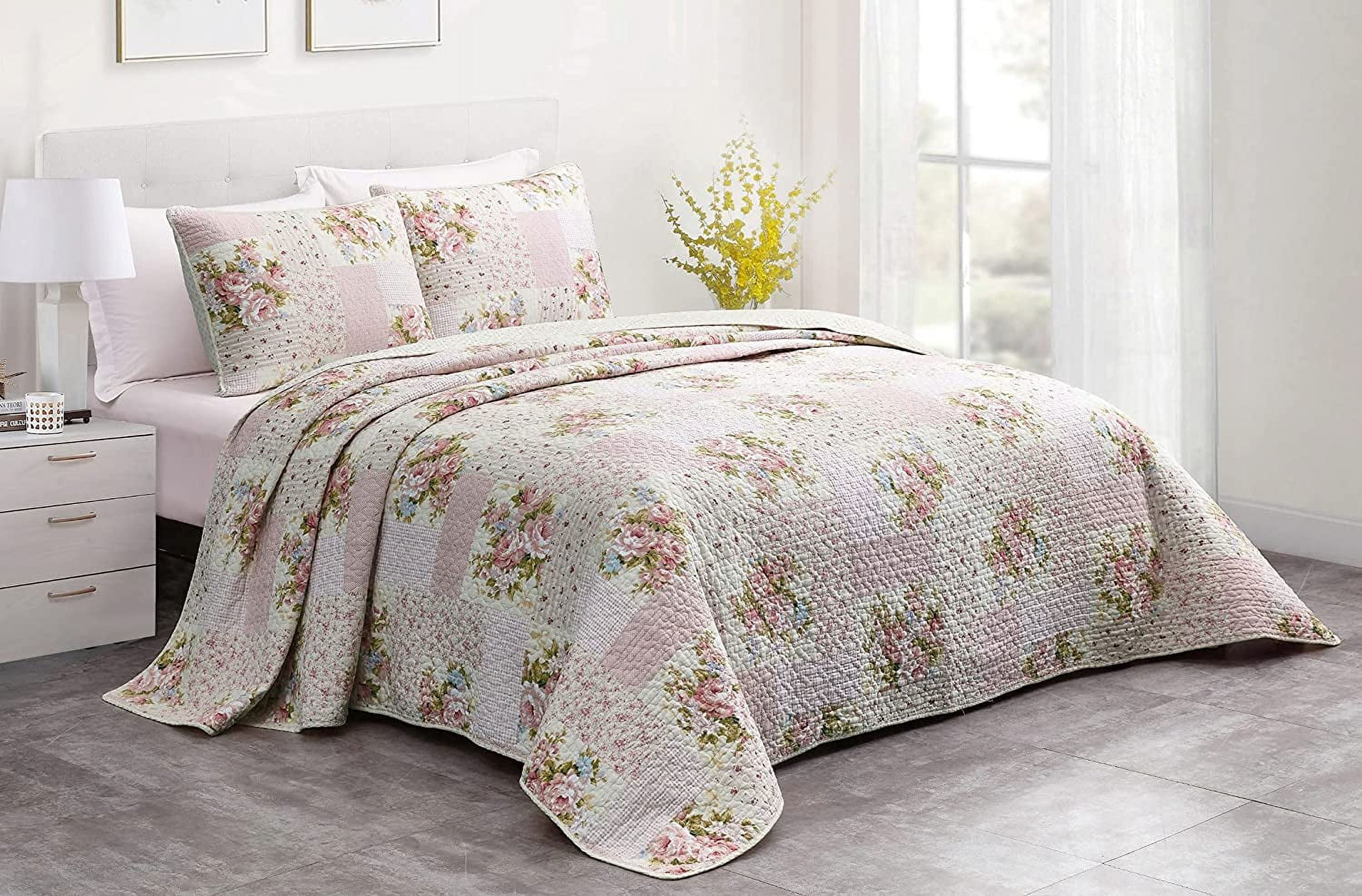 Chezmoi Collection Multicolor Cotton Qualts, Twin, Hypoallergenic And Reversible