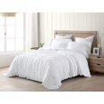 thumbnail image 1 of Chezmoi Collection Nora 3-Piece White Ruffled Edge Trim Microfiber Comforter Set, Oversized King Size, 1 of 7
