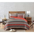 thumbnail image 1 of Chezmoi Collection Odette Boho Chic Bohemian 100% Cotton Quilt Set, Queen, Orange, 3-Pieces, 1 of 5